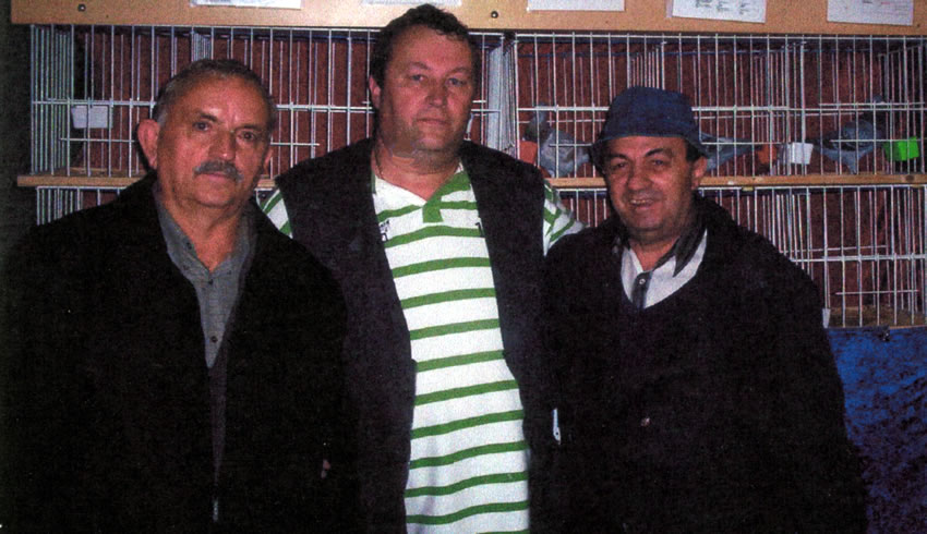 im Bild von links: der Dolmetscher, Jörg Völlmig, der kroatische Spitzenzüchter